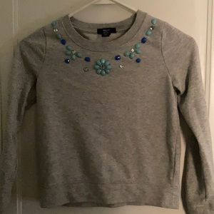 Gap Kids grey jeweled gray sweater